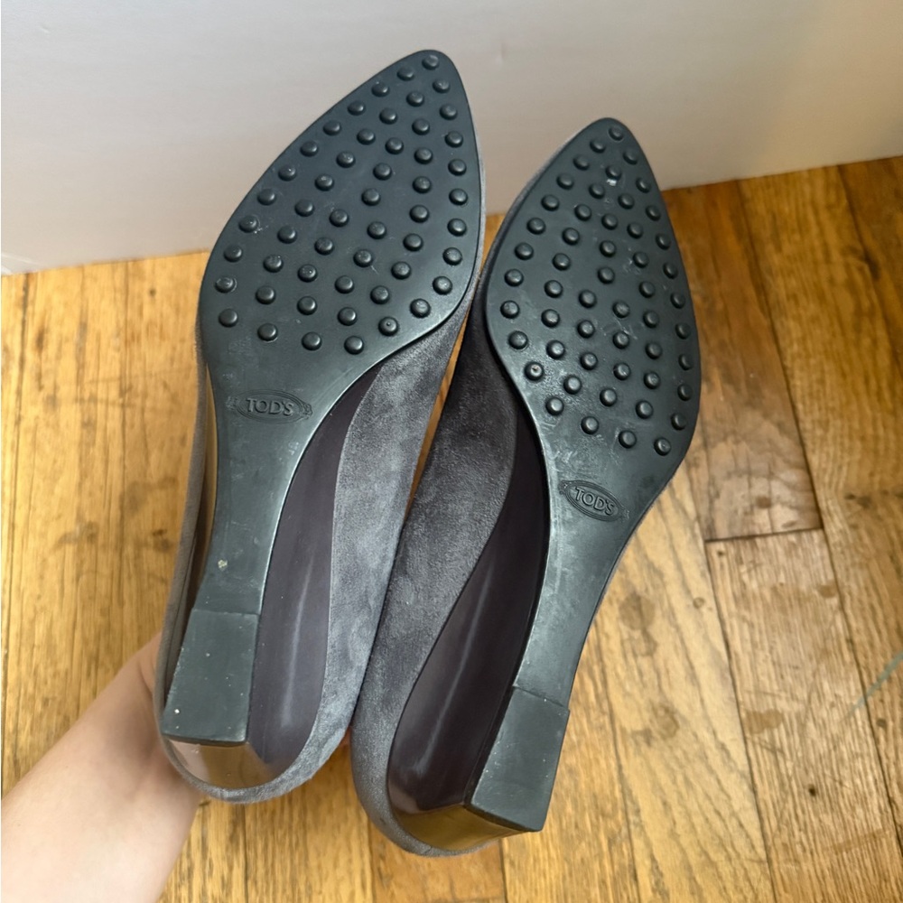 NEW unworn Tod’s grey suede wedges size 37 - Picture 11 of 12